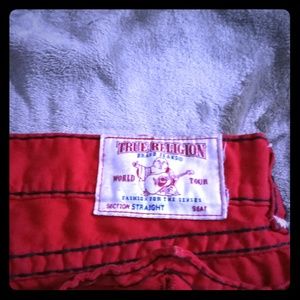 True religion red jeans